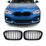 Performance priekinės dvigubos grotelės tinkančios BMW F20 / F21 LCI (15-19), blizgios