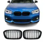 Performance priekinės dvigubos grotelės tinkančios BMW F20 / F21 LCI (15-19), blizgios