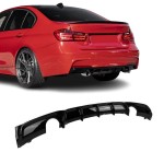 Performance galinis Difuzorius skirtas BMW F30 / F31 su M-Pack (335 / 340), juodas blizgus