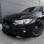 Performance Front bumper Lip for BMW F30 / F31, glossy black V2: EXTRA-STRONG VERSION