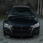 Performance Front bumper Lip for BMW F30 / F31, glossy black V2: EXTRA-STRONG VERSION