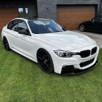 Performance Front bumper Lip for BMW F30 / F31, glossy black V2: EXTRA-STRONG VERSION