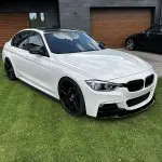 Performance Front bumper Lip for BMW F30 / F31, glossy black V2: EXTRA-STRONG VERSION