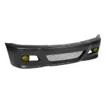 M3 išvaizdos Priekinis Bamperis, skirtas BMW E46 sedan / touring / coupe (98-05), su geltonais priešrūkiniais