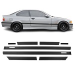 M išvaizdos Platūs šoniniai Durų Moldingai, komplektas skirtas BMW E36 Coupe / Cabrio (90-99)