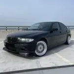 Performance, dvigubos priekinės grotelės, tinkančios BMW E46 sedan / touring (01-05), juodos blizgios