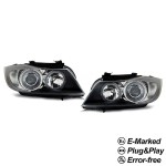 Priekiniai Žibintai su Angel Eyes, komplektas skirtas BMW E90 / E91 (05-11)