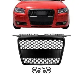 RS išvaizdos priekinės grotelės skirtos Audi A3 8P...