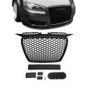 RS look priekinės grotelės skirtos Audi A3 8P (05-08), juodos blizgios