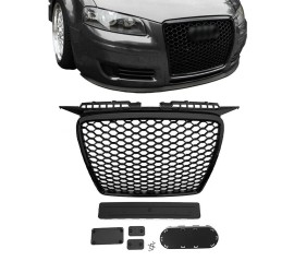 RS front grille for Audi A3 8P (05-08), glossy black