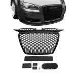 RS front grille for Audi A3 8P (05-08), glossy black