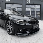 Performance priekinis pažeminimas skirtas BMW F32 / F33 / F36, juodas blizgus
