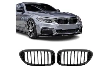 Priekinės grotelės tinkančios BMW G30 / G31 (17-20), juodos blizgios