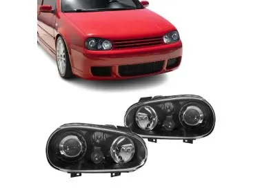 R32 išvaizdos Priekiniai Žibintai, komplektas skirtas VW Golf MK4 (97-04)