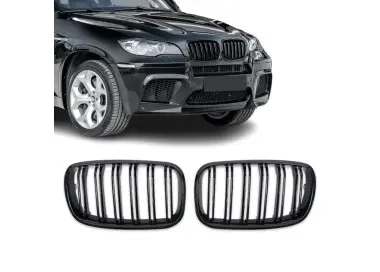 Performance priekinės Grotelės skirtos BMW E70 X5 / E71 X6, Dvigubos, blizgios