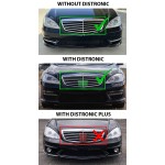 Front Grille for Mercedes-Benz W221 (09-13) with distronic cover, glossy black