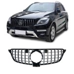 Priekinės grotelės skirtos Mercedes-Benz GLE W166 (15-19), juodos + chromuotos