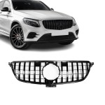 Priekinės grotelės skirtos Mercedes-Benz GLE C292 (15-19), juodos blizgios