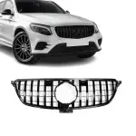 Priekinės grotelės skirtos Mercedes-Benz GLE C292 (15-19), juodos blizgios