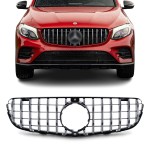 Front grille for Mercedes-Benz GLC W253 / C253 / X253 (15-19), black + chrome