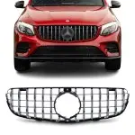 Priekinės grotelės skirtos Mercedes-Benz GLC W253 / C253 / X253 (15-19), juodos + chromuotos