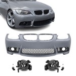 M3 išvaizdos Priekinis Bamperis, skirtas BMW E92 / E93 (06-10), su skaidriais priešrūkiniais