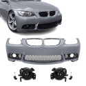 M3 išvaizdos priekinis bamperis, skirtas BMW E92 / E93 (06-10), su tamsintais priešrūkiniais