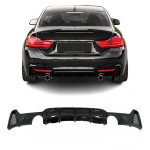 Performance galinio bamperio Difuzorius tinkantis BMW F32 / F33 / F36, (435 / 440) M-Pack, juodas blizgus