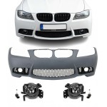 M3-style Front Bumper for BMW E90 / E91 LCI (08-11), with clear fog lights