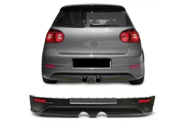 R32 išvaizdos galinis bamperis / difuzorius skirtas VW Golf MK5 (03-09)