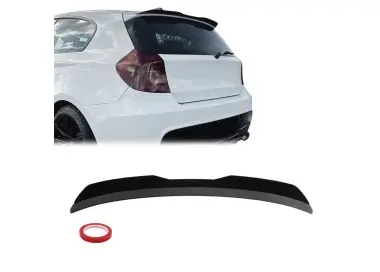 Spoileris / Stogelis ant bagažinės dangčio skirtas BMW E81 / E87, juodas blizgus