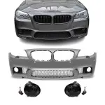 M5 stiliaus Priekinis Bamperis skirtas BMW F10 / F11 PRE-LCI (10-13), su tamsintais priešrūkiniais