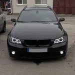 M-Pack LCI-look Priekinis Bamperis, skirtas BMW E90 / E91 PRE-LCI (05-08), su tamsintais priešrūkiniais
