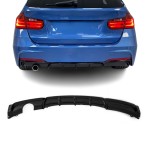 Performance galinio bamperio Difuzorius skirtas BMW F30 / F31 su M-Pack (316 / 318 / 320), juodas blizgus