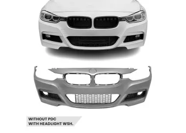 M-Pack Priekinis Bamperis skirtas BMW F30 / F31, be PDC, su žibintų apiplovimo angomis