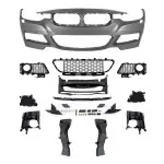 M-Pack Priekinis Bamperis skirtas BMW F30 / F31, be PDC, su žibintų apiplovimo angomis
