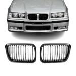 M3 išvaizdos Priekinės Grotelės skirtos BMW E36 facelift (96-99), juodos blizgios