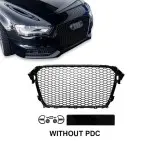 RS išvaizdos Priekinės Grotelės skirtos Audi A4 / S4 B8.5 (12-15) be PDC, juodos blizgios
