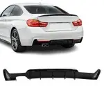 Performance galinio buferio Difuzorius skirtas BMW F32 / F33 / F36 su M-Pack, juodas blizgus