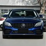 Panamericana GT išvaizdos Priekinės Grotelės, skirtos Mercedes-Benz W205 / S205 / C205 (14-21), juodos blizgios