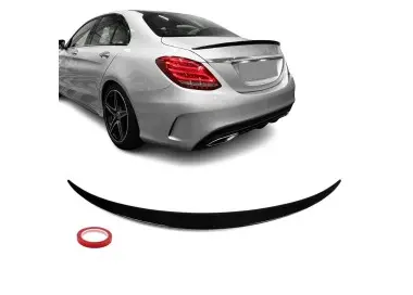 Spoileris bagažinės skirtas Mercedes W205 sedan (14-21), blizgus juodas