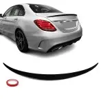 Trunk spoiler for Mercedes W205, glossy black (14-21)