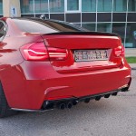 Performance galinio dangčio spoileris tinkantis BMW F30 / F80 (11-18), blizgus juodas