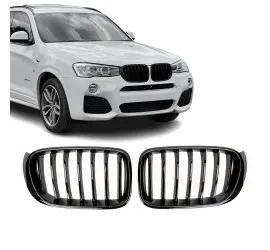 Kidney grille for BMW X3 F25 LCI / X4 F26, glossy black