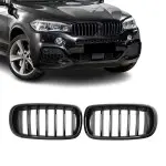 Priekinės Grotelės skirtos BMW F15 X5 / F16 X6 (14-19), juodos blizgios