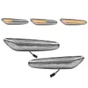 LED dinaminių posūkių ant sparnų komplektas tinkantis BMW E90 / E91 (05-11), balti