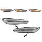 LED dinaminių posūkių ant sparnų komplektas tinkantis BMW E90 / E91 (05-11), balti