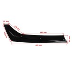 Universal Rear Bumper Side Flaps - Splitters, glossy black, ABS Plastic