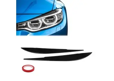 Priekinių Žibintų Apdailos komplektas skirtas BMW F32 / F33 / F36, juodos blizgios