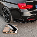 HAUER Galinio Bamperio Spliteriai, komplektas skirtas BMW F30 / F31 su M Pack, juodi blizgūs